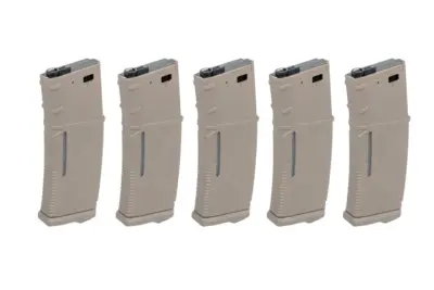 Magazynek Mid-Cap 130/ 30 kulek Arcturus EMM M4/M16 Variable-Cap do replik M4/M16 Flat Dark Earth (5 pack) - obrazek 3