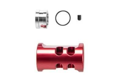 Kompensator typu A TTI Airsoft do replik AAP01 14mm CCW Czerwony - obrazek 2