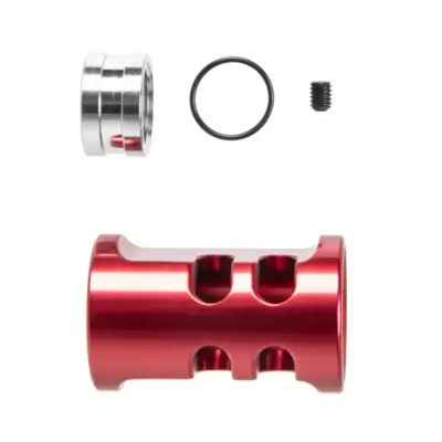 Alternative view of Kompensator typu A TTI Airsoft do replik AAP01 14mm CCW Czerwony