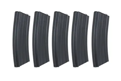 Zestaw 5 sztuk metalowych magazynków hi-cap 300 kulek Specna Arms Czarny - obrazek 3