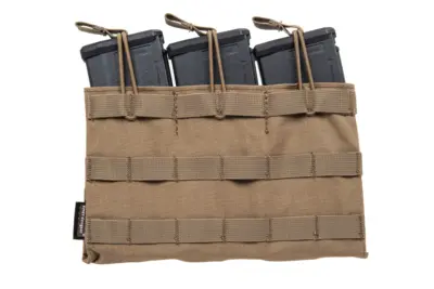 Potrójna ładownica typu Open na magazynki typu M4/M16 Emerson Gear Coyote Brown - obrazek 3