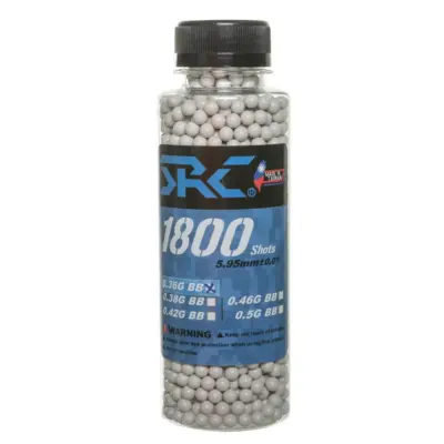 asgbox.pl - Kulki SRC 0.36g butelka 1800 sztuk Białe
