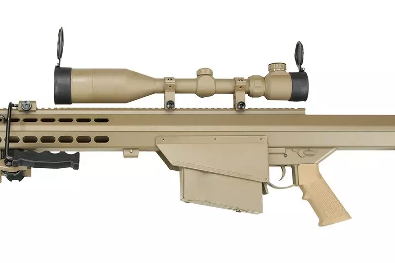 Replika karabinu wyborowego SW-02A CQB z lunetą i dwójnogiem - tan OD-G-SWL-01-002675-00 asgbox.pl Replika karabinu wyborowego SW-02A CQB z lunetą i dwójnogiem - tan - obrazek 12
