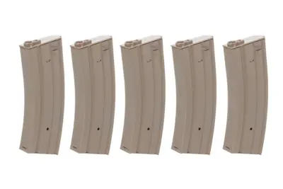 Zestaw 5 sztuk metalowych magazynków low-cap 70 kulek Specna Arms Flat Dark Earth - obrazek 3
