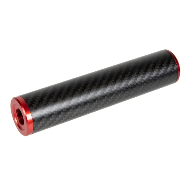 asgbox.pl - Karbonowy tłumik dźwięku 30x150mm - Czerwony