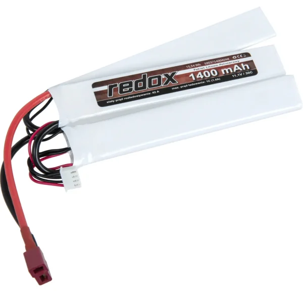 asgbox.pl - Akumulator Li-Po Redox 1400 mAh 11.1 V 30C 3-modułowy Deans