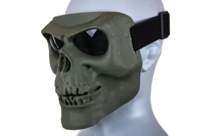 Maska Skeleton Full Face Oliwkowy - obrazek 5