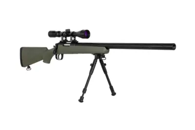 Replika karabinu snajperskiego Specna Arms SA-S12 EDGE™ z lunetą i dwójnogiem Oliwkowa - obrazek 5