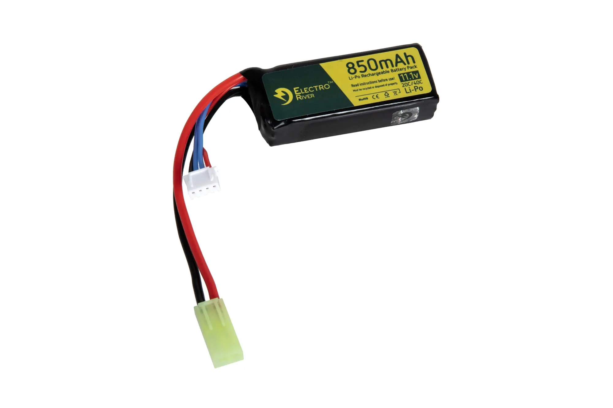 Akumulator LiPo 11,1V 850mAh 20/40C OD-G-ELR-06-035550-00 asgbox.pl asgbox.pl - Akumulator LiPo 11