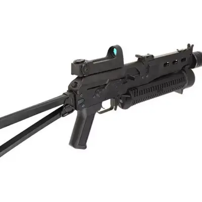 Replika pistoletu maszynowego PP-19 Bizon z tłumikiem i kolimatorem OD-G-CYM-01-009116-00 asgbox.pl