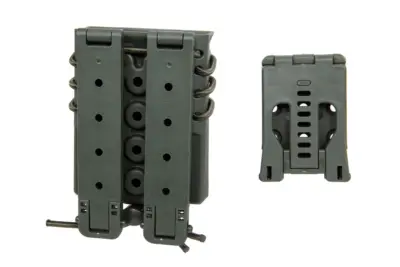 Ładownica na 2 magazynki M4/M16 i 9mm Wosport Urban Assault Quick Pull Oliwkowy - obrazek 3