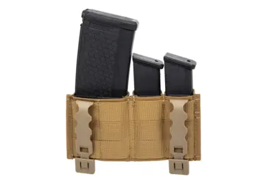 Podwójna ładownica na magazynki Wosport Combo Coyote Brown - obrazek 3
