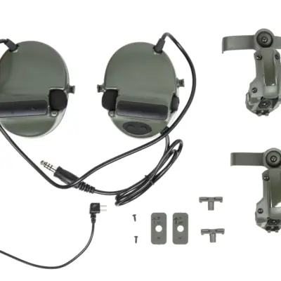 Alternative view of Taktyczny zestaw słuchawkowy Wosport C5 HD-24-A Oliwkowy