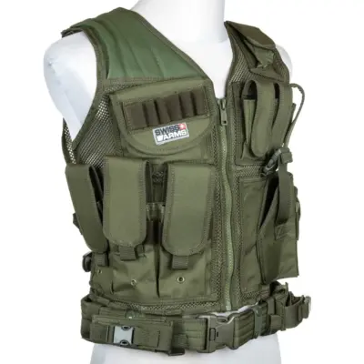 asgbox.pl - Kamizelka taktyczna Cybergun Swiss Arms Tactical BT-4 Oliwkowa