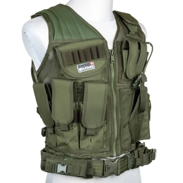 asgbox.pl - Kamizelka taktyczna Cybergun Swiss Arms Tactical BT-4 Oliwkowa