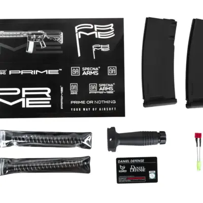 asgbox.pl - Karabinek ASG Specna Arms Daniel Defense® MK18 SA-P19 Prime™ Aster II ETU z silnikiem bezszczotkowym Single Fire Only Czarny