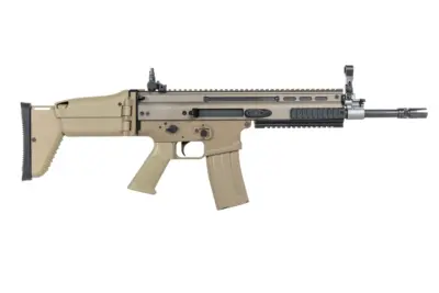 asgbox.pl - Karabinek szturmowy ASG Cybergun x FN HERSTAL SCAR-L z walizką transportową Tan
