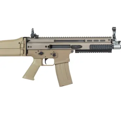 asgbox.pl - Karabinek szturmowy ASG Cybergun x FN HERSTAL SCAR-L z walizką transportową Tan