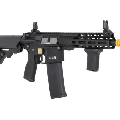 asgbox.pl - Karabinek ASG Specna Arms RRA SA-E25 HAL ETU™ Czarny z pomarańczowym urządzeniem wylotowym