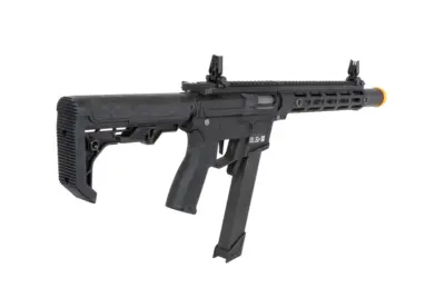 Pistolet maszynowy ASG Specna Arms SA-FX02 FLEX™ HAL ETU Czarny z pomarańczowym urządzeniem wylotowym - obrazek 3