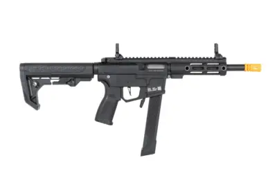 Pistolet maszynowy ASG Specna Arms SA-FX01 FLEX™ HAL ETU Czarny z pomarańczowym urządzeniem wylotowym - obrazek 3