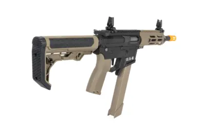 Pistolet maszynowy ASG Specna Arms SA-FX01 FLEX™ HAL ETU Half-Tan z pomarańczowym urządzeniem wylotowym - obrazek 2