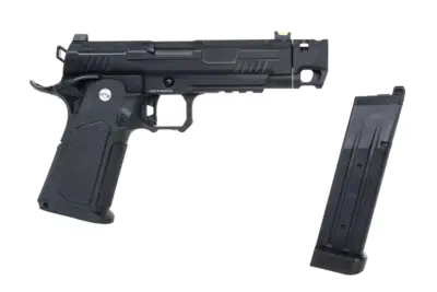 Arcturus Hi-Capa Vanguard 4.3" Pistolet GBB (Optics Ready/Kompensator) - Czarny - obrazek 3