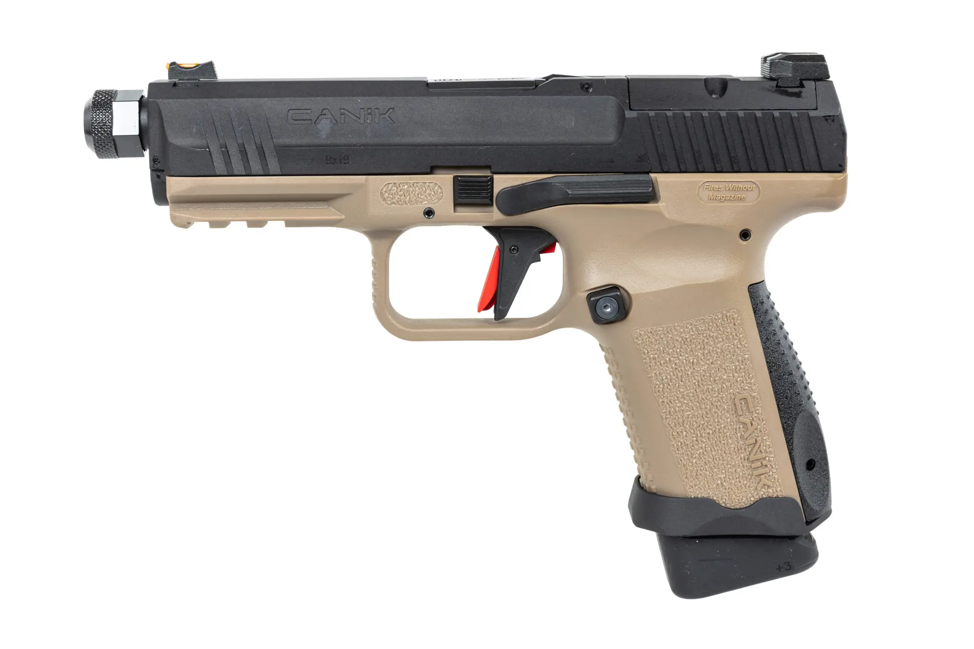 Pistolet ASG Cybergun x SAI Canik TP9 Elite Combat Green Gas Half-Tan OD-G-CYB-02-046873-00 asgbox.pl Pistolet ASG Cybergun x SAI Canik TP9 Elite Combat Green Gas Half-Tan - obrazek 2