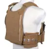 Kamizelka taktyczna typu Plate Carrier Wosport VE-75 Coyote Brown OD-G-WSP-18-048075-00 asgbox.pl