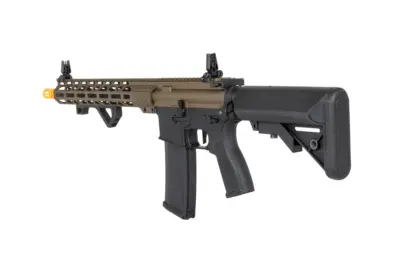 Karabinek ASG Specna Arms RRA SA-E24 HAL ETU™ Chaos Bronze z pomarańczowym urządzeniem wylotowym - obrazek 3