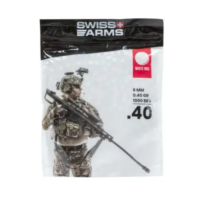 asgbox.pl - Kulki Swiss Arms 0.40g 1000 sztuk Białe