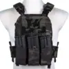 Kamizelka taktyczna typu Plate Carrier Wosport VE-75 MC Black OD-G-WSP-18-048077-00 asgbox.pl