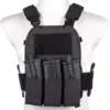 Kamizelka taktyczna typu Plate Carrier Wosport VE-75 Czarna OD-G-WSP-18-048073-00 asgbox.pl