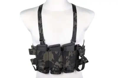 Minimalistyczna kamizelka typu Chest Rig Wosport VE-108 MC Black - obrazek 3