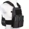 Kamizelka taktyczna typu Plate Carrier Wosport VE-75 Czarna OD-G-WSP-18-048073-00 asgbox.pl
