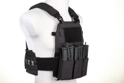 Kamizelka taktyczna typu Plate Carrier Wosport VE-75 Czarna - obrazek 3