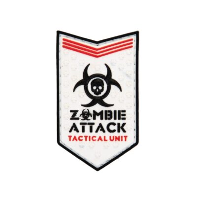 3D PVC ZOMBIE ATTACK Patch - White