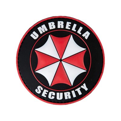 3D PVC UMBRELLA SECURITY Patch - Black / Red