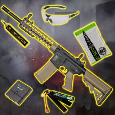 STARTER PACK Set SA M4 Keymod (SA-F02 FLEX(TM) Gen2) - Black / Tan