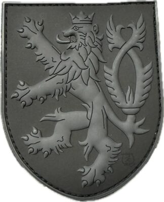 3D PVC CZECH LION Patch - Black