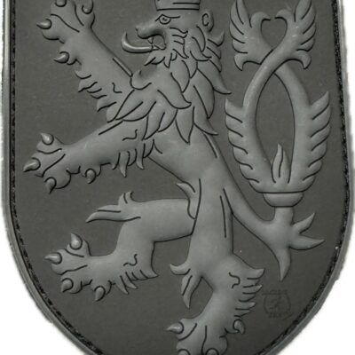 3D PVC CZECH LION Patch - Black