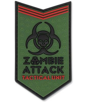 3D PVC ZOMBIE ATTACK Patch - Green