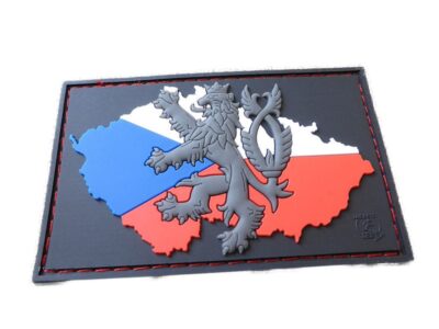 3D PVC CZECH LION AND FLAG Patch - Colorful