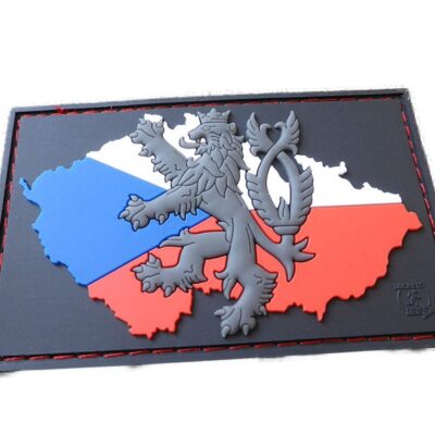 3D PVC CZECH LION AND FLAG Patch - Colorful
