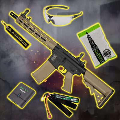 STARTER PACK Set SA M4 Carbine M-LOK (SA-F03 FLEX(TM) Gen2) - Black / Tan