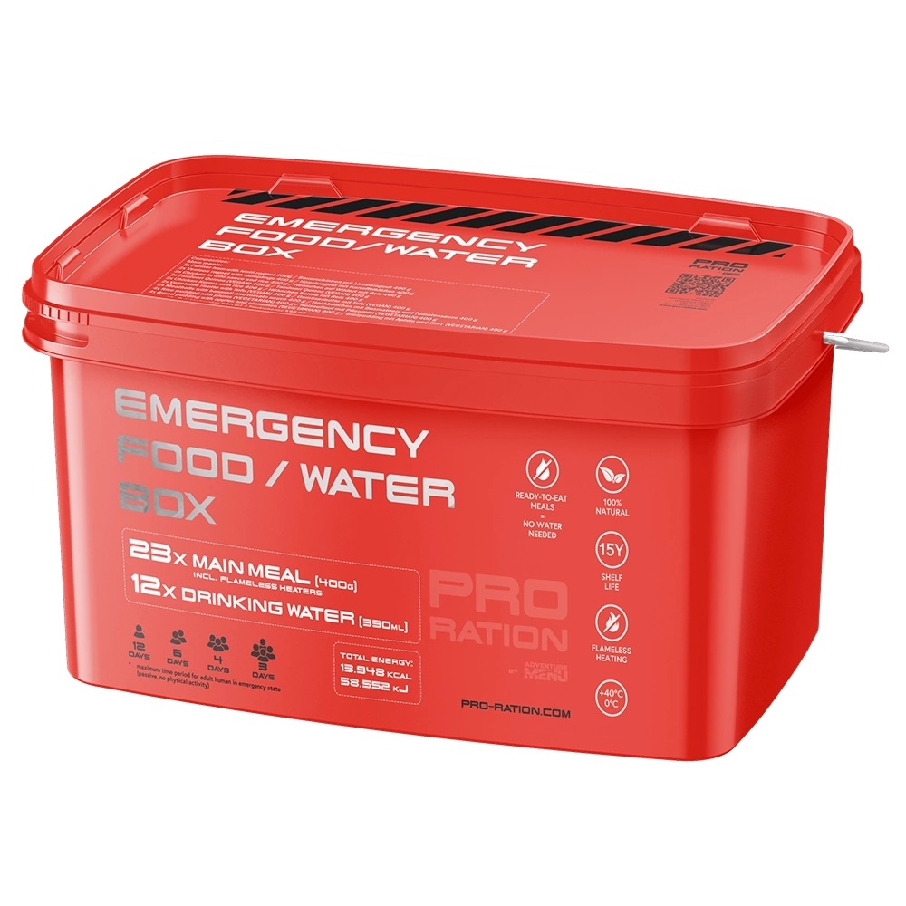 AM PRO-RATION Emergency Food / Water BOX (23 Servings) OD-A-AM0077 asgbox.pl AM PRO-RATION Emergency Food / Water BOX (23 Servings)