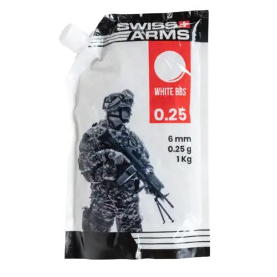 asgbox.pl - Kulki Swiss Arms 0.25g 1 kg Białe
