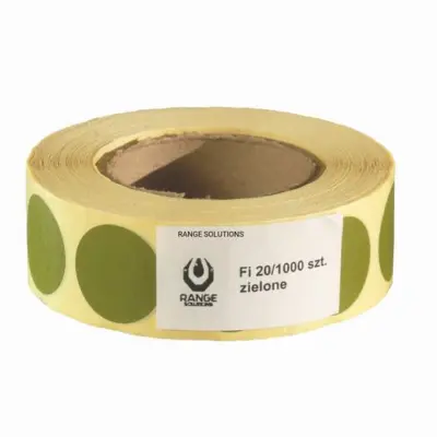 asgbox.pl - Zaklejki do tarcz Range Solution 20mm - 1000 szt Zielone