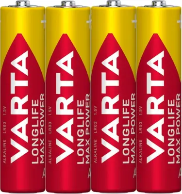 Zestaw 4 sztuk baterii LR03 (AAA) Varta Longlife Max Power 1.5V AAA B4 - obrazek 2