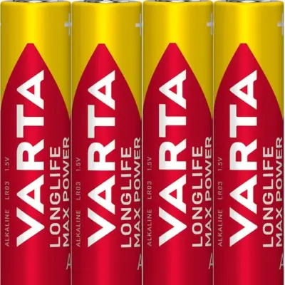 Alternative view of Zestaw 4 sztuk baterii LR03 (AAA) Varta Longlife Max Power 1.5V AAA B4